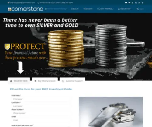 Cornerstoneassetmetals.com(Yahoo) Screenshot