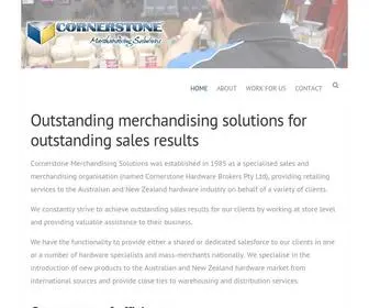 Cornerstoneaustralia.com(Cornerstone Merchandising Solutions) Screenshot