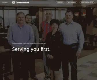 Cornerstonebk.com(Cornerstone Bank) Screenshot