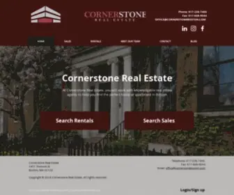 Cornerstoneboston.com(Cornerstone Real Estate) Screenshot