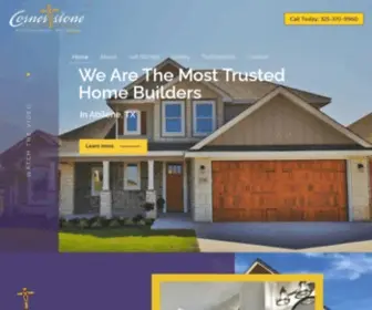 Cornerstonebuilthomes.com(Custom Home Builder in Abilene) Screenshot