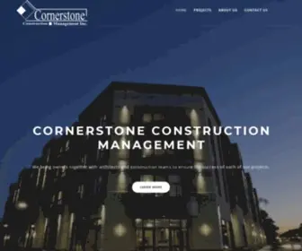 Cornerstonecm.com(We bring owners together with architects and construction teams to ensure the success of each of our projects) Screenshot