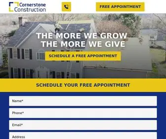 Cornerstoneconstruction.org(Roofing Contractor Greenville SC) Screenshot