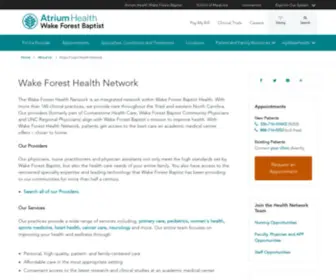 Cornerstonehealth.com(Wake Forest Health Network) Screenshot