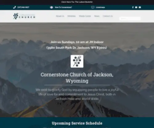 Cornerstonejh.com(Cornerstone Church of Jackson Hole Wyoming) Screenshot