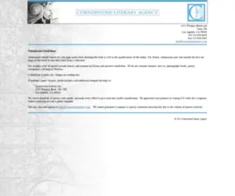 Cornerstoneliterary.com(Cornerstone Literary Agency) Screenshot