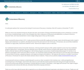 Cornerstoneofrecoveryohio.com(Cornerstone of Recovery's IOP Location In Columbus Ohio Closes Dec) Screenshot