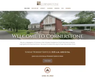 Cornerstoneopc.com(Cornerstone Presbyterian Church) Screenshot