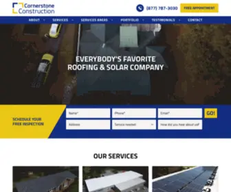 Cornerstoneroofingandsolar.com(Roofing Contractor Greenville SC) Screenshot