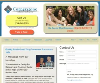 Cornerstonesocal.com(Orange County Alcohol & Drug Addiction Treatment) Screenshot