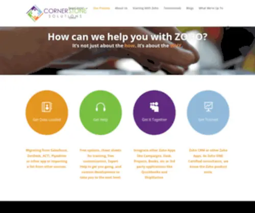 Cornerstonesolutions.com(Zoho Help) Screenshot