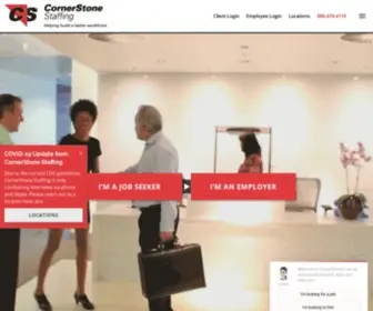 Cornerstonestaffing.com(CornerStone Staffing) Screenshot