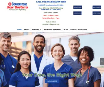 Cornerstoneuc.com(Cornerstone Urgent Care Center) Screenshot