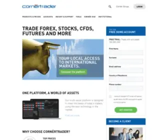 Cornertrader.com(Cornèrtrader) Screenshot