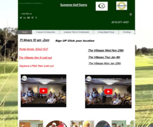 Cornettasgolf.com(The Supreme Golf Swing Online Lessons and online golf swing video analysis) Screenshot