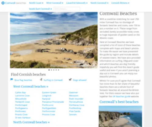 Cornwall-Beaches.co.uk(Cornwall Beaches) Screenshot