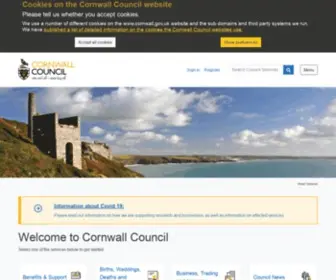 Cornwall.gov.uk(Cornwall Council website) Screenshot