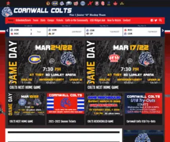 Cornwallcolts.com(CJHL Cornwall Colts) Screenshot