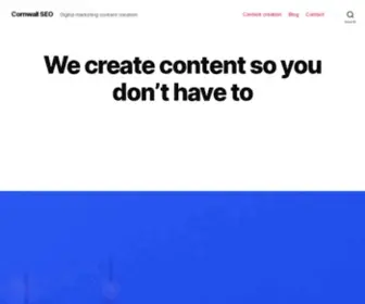 Cornwallseo.com(Digital marketing content creation) Screenshot