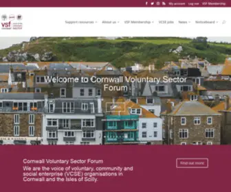 Cornwallvsf.org(Cornwall Voluntary Sector Forum) Screenshot