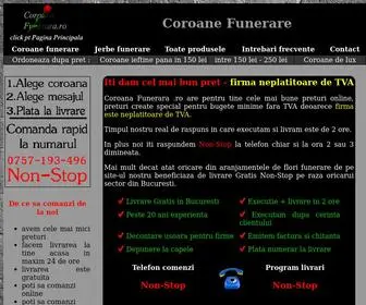 Coroanafunerara.ro(Coroana funerara) Screenshot