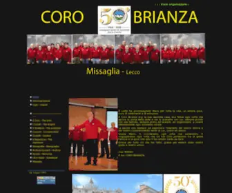 Corobrianza.it(Sito ufficiale del Coro Brianza di Missaglia (Lc)) Screenshot