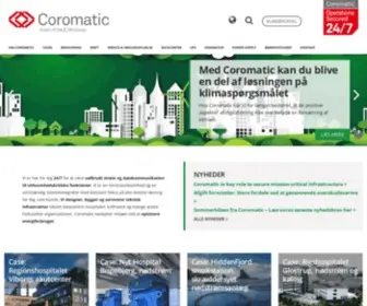 Coromatic.dk(Coromatic sikrer strømforsyning og datakommunikation til forretningskritiske funktioner 24/7) Screenshot