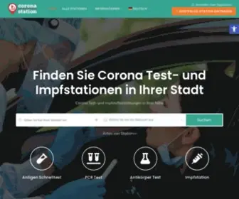 Corona-Station.com(Corona Teststation oder Impfzentrum schnell finden) Screenshot