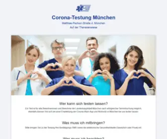 Corona-Testung.de(Corona-Testzentrum München) Screenshot