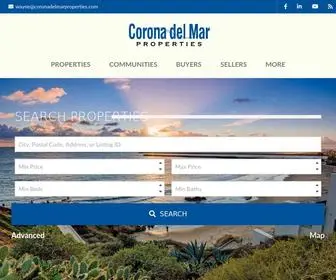 Coronadelmarproperties.com(Corona Del Mar Properties) Screenshot