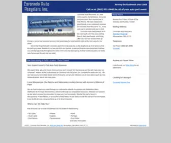 Coronadoauto.com(Coronado Auto Recyclers) Screenshot