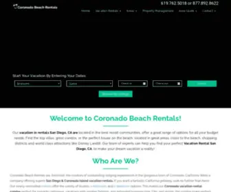 Coronadobeachrentals.com(Beautiful Vacation Rentals in Coronado) Screenshot