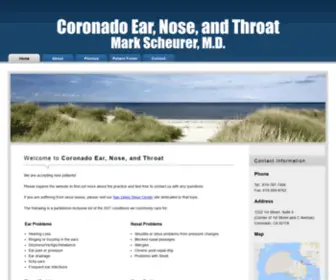 Coronadoent.com(Coronado & San Diego Ear) Screenshot