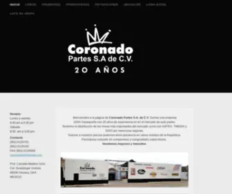 Coronadopartes.com.mx(DE C.V) Screenshot