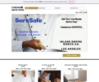 Coronasafefood.com(Servsafe Class &amp; Exam/ Clase Y Examen De Servsafe) Screenshot