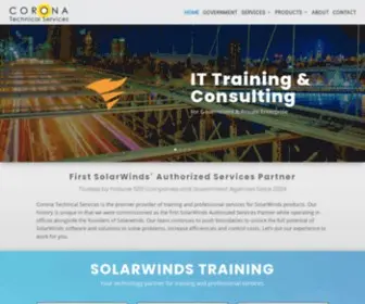 Coronaservices.com(SolarWinds Training & Professional Services) Screenshot