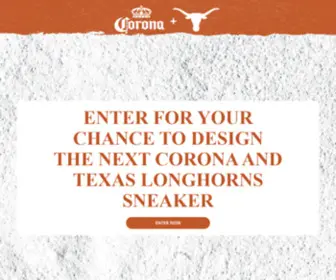 Coronasneakers.com(Texas Longhorns and Corona Extra) Screenshot
