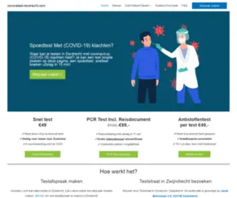 Coronatest-Dordrecht.com(Spoedtest Met (COVID) Screenshot