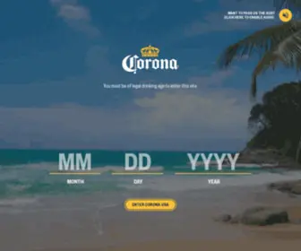 Coronausa.com(Find all of the information on Corona®) Screenshot
