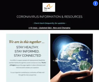 Coronavirus-ThearcofVa.org(Coronavirus Information & Resources) Screenshot