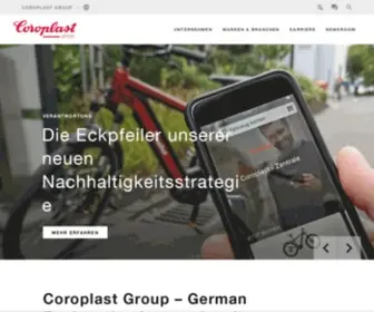 Coroplast.de(Die Coroplast Group ist ein weltweit tätiges Familienunternehmen mit 3 Tochtermarken) Screenshot