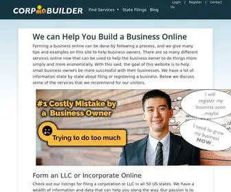 Corpbuilder.com(Form an llc) Screenshot