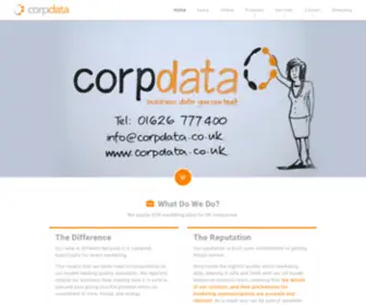 Corpdata.co.uk(UK's leading B2B Marketing Data Services Company) Screenshot