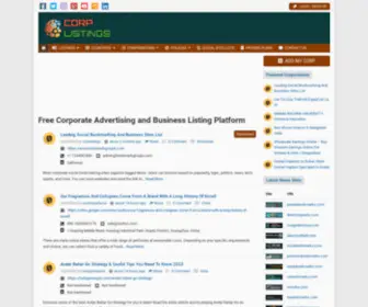 Corplistings.com(Leading business directory for corporate listing and service providers which) Screenshot