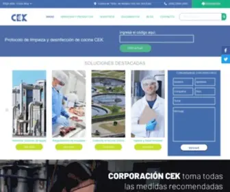 Corporacioncek.com(CEK) Screenshot