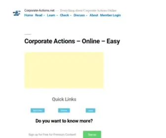 Corporate-Actions.net(Everything about Corporate Actions Online) Screenshot