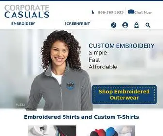 Corporatecasuals.com(Embroidered Shirts and Apparel) Screenshot
