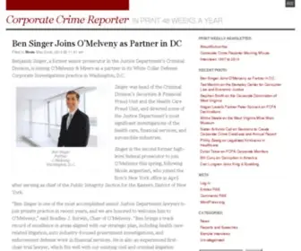 Corporatecrimereporter.com(Corporate Crime Reporter) Screenshot