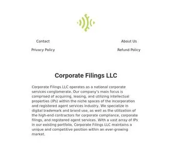 Corporatefilingsllc.com(Corporate Filings LLC) Screenshot