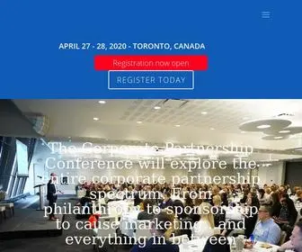 Corporatepartnershipconference.ca(Corporate Partnership Conference) Screenshot